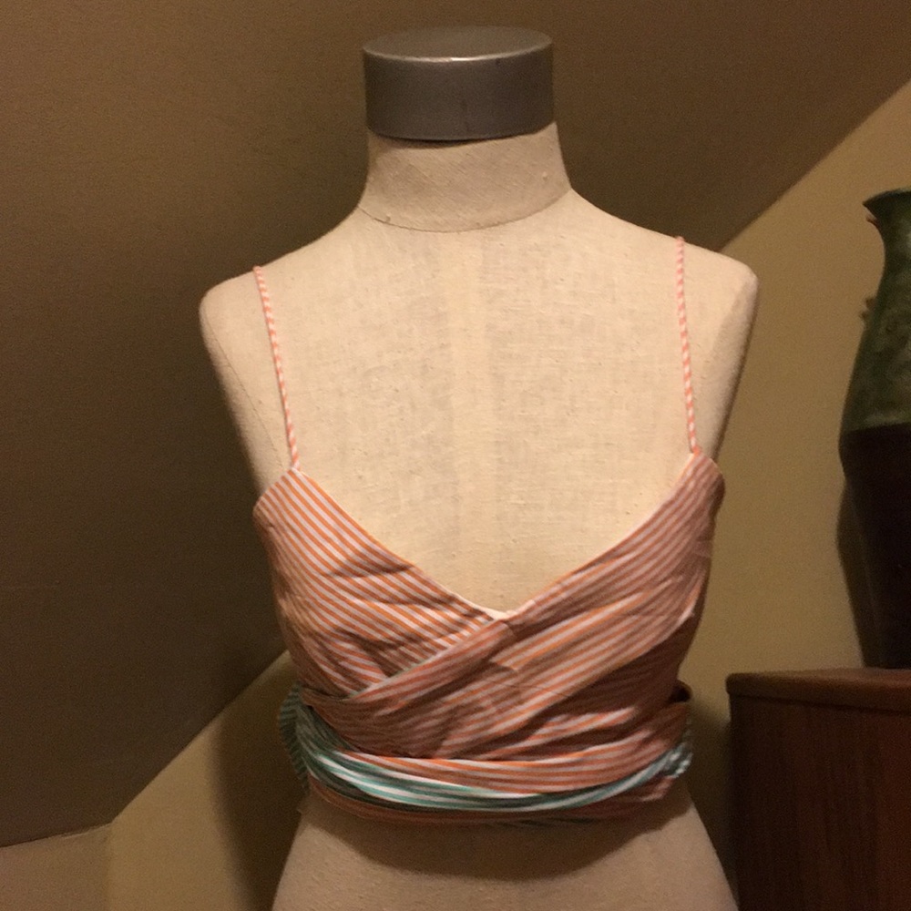 Peachy beachy wrap top